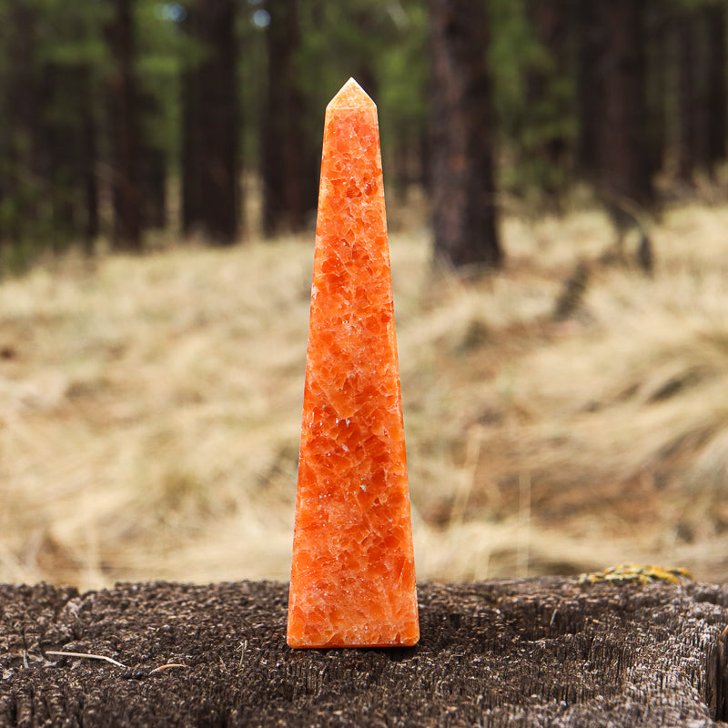 Orange Calcite Obelisk