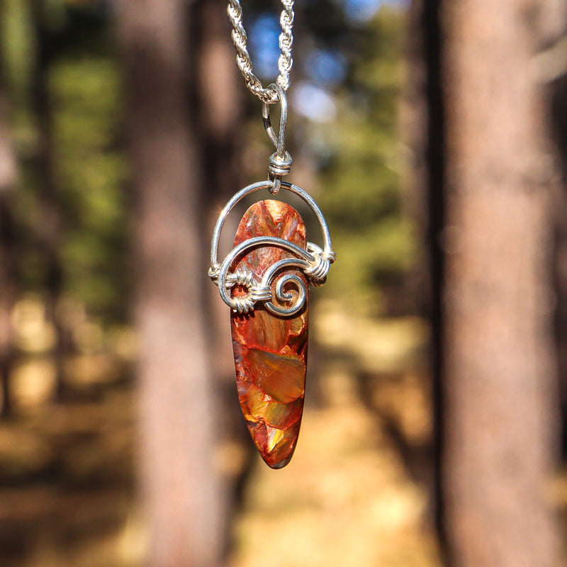 Wire Wrapped Pietersite Pendant