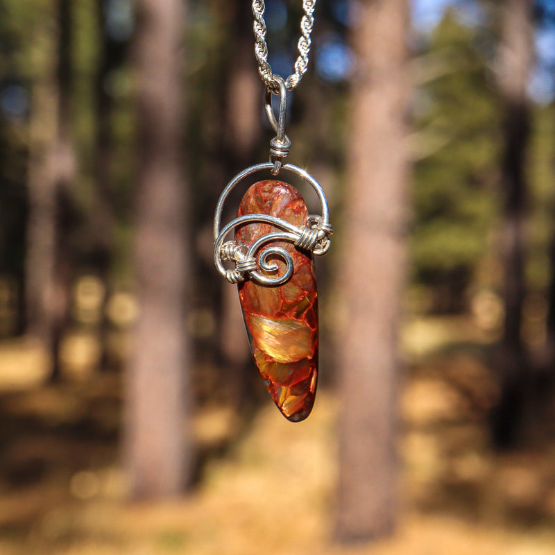 Wire Wrapped Pietersite Pendant