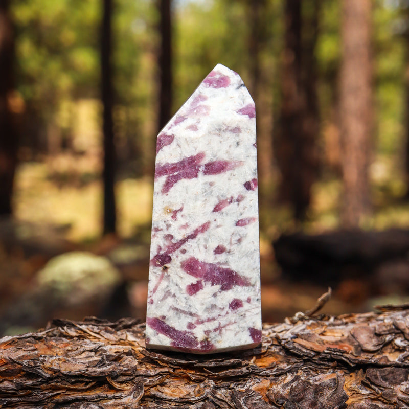 Pink Tourmaline in Quartz Point