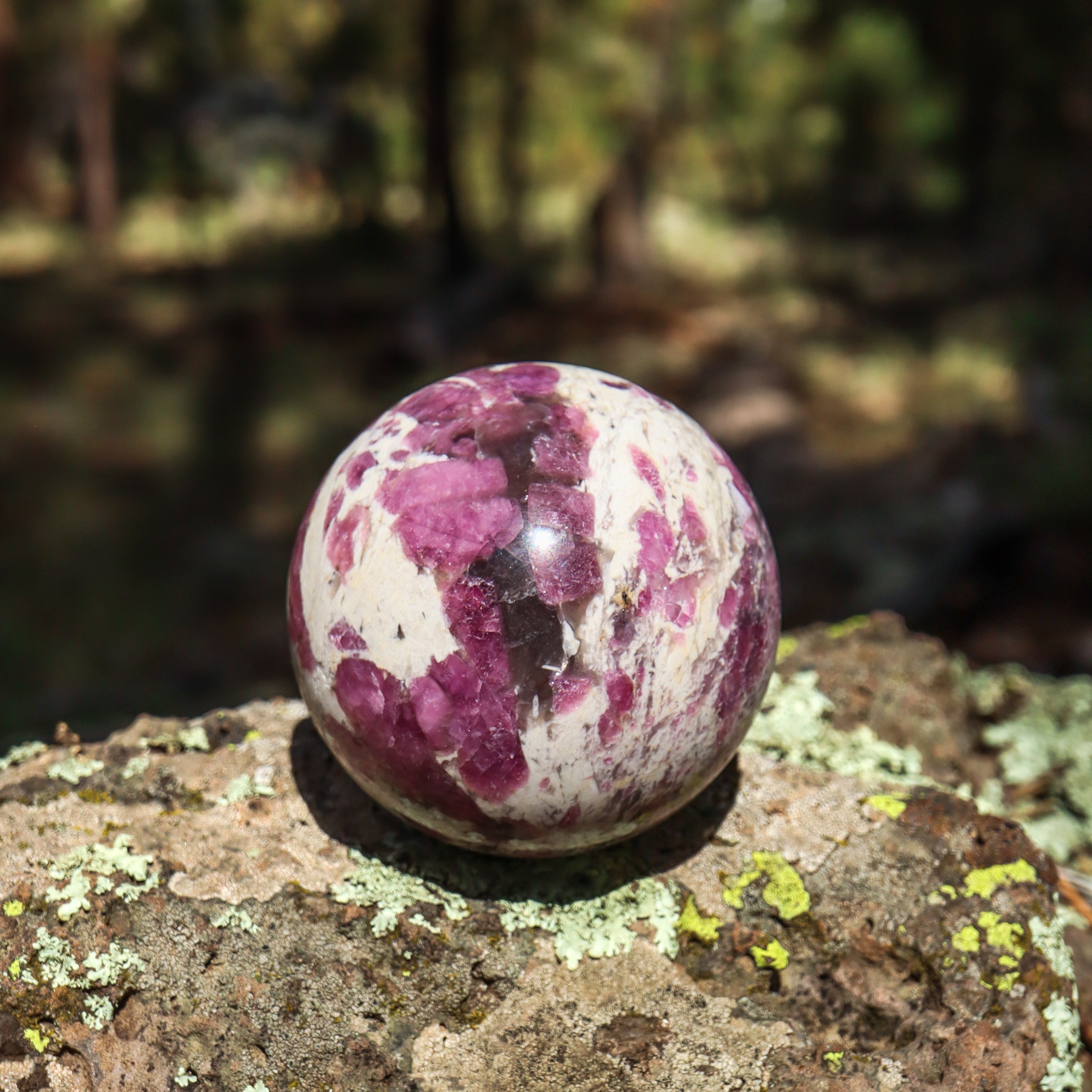 Pink Tourmaline in Matrix Sphere