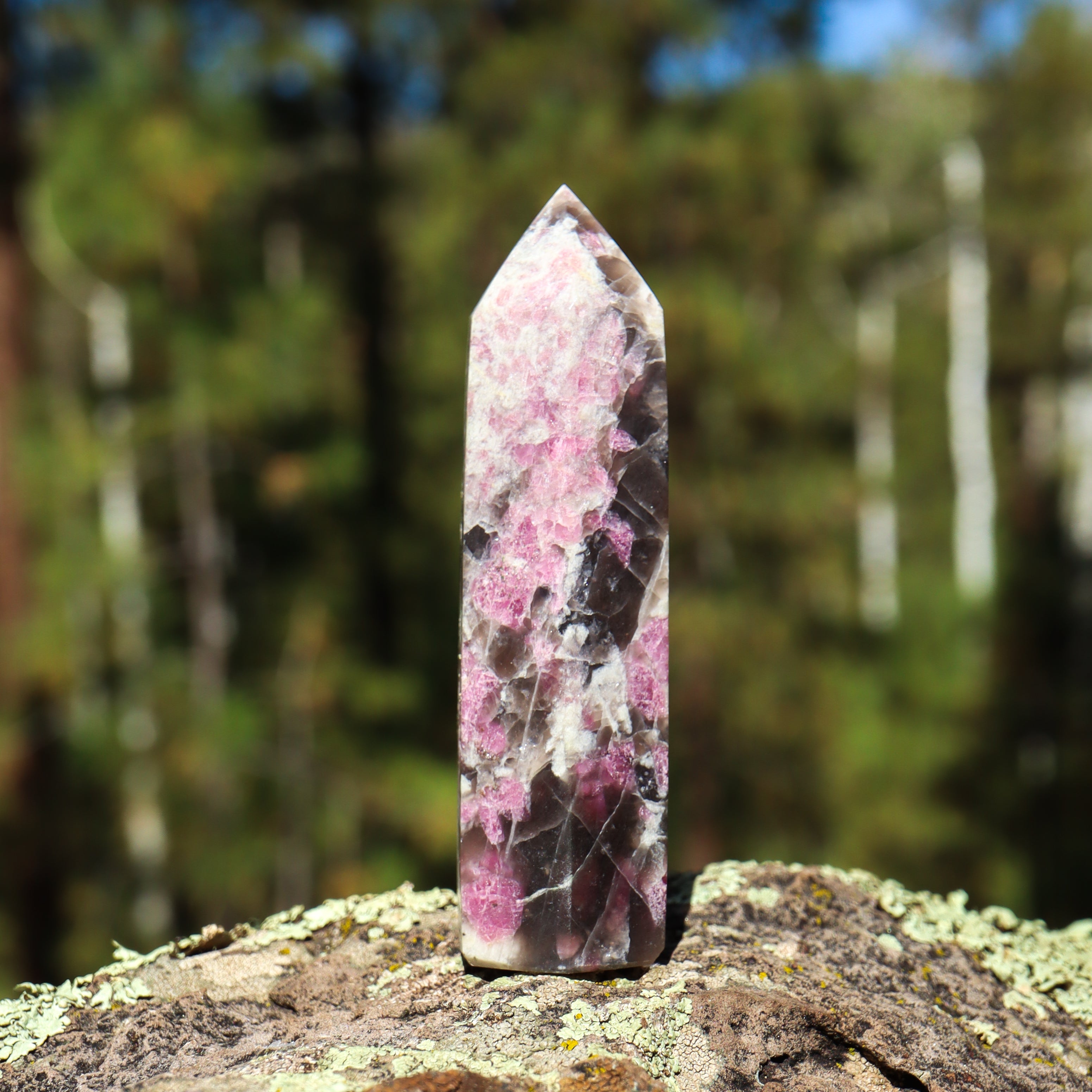 Pink Tourmaline in Matrix Point