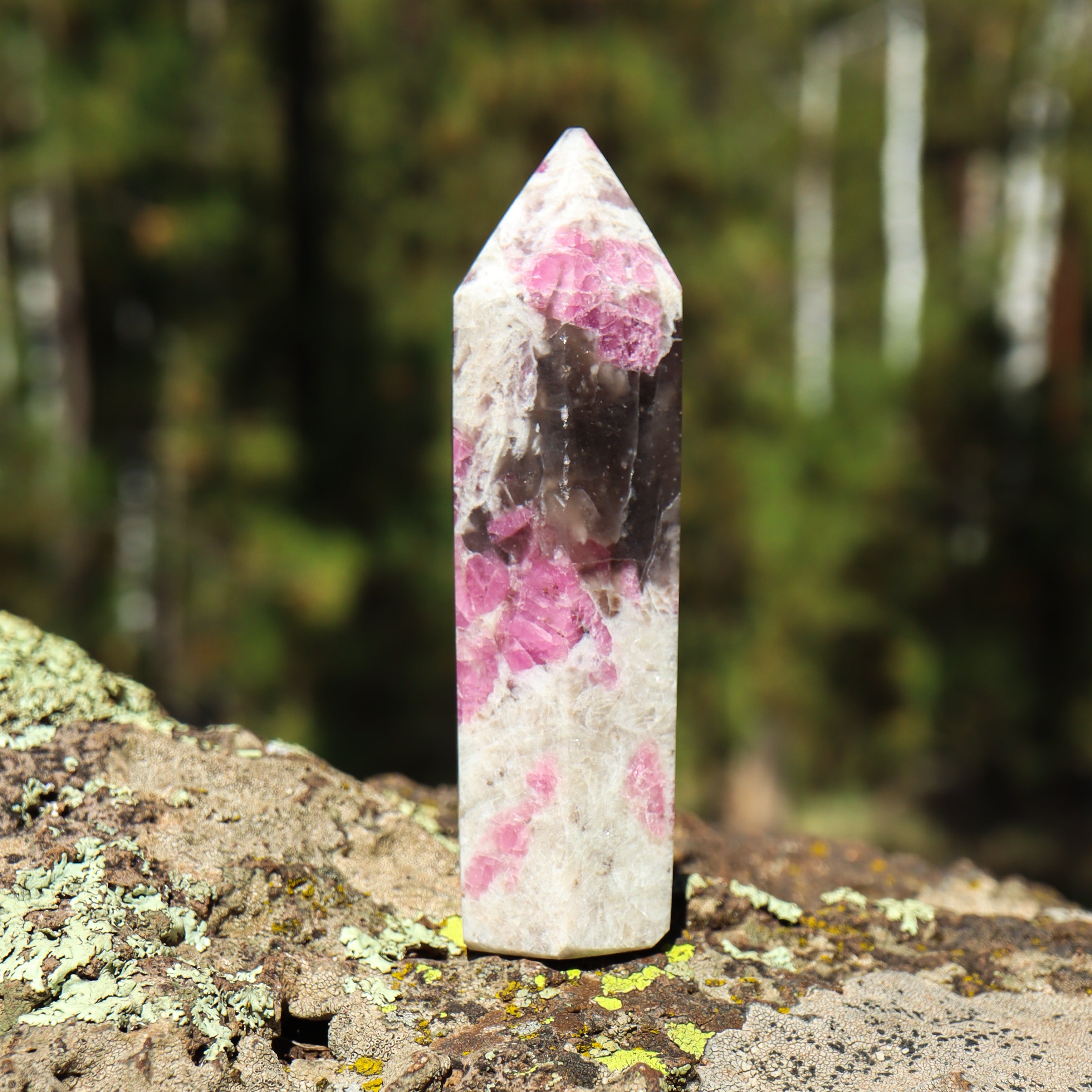 Pink Tourmaline in Matrix Point