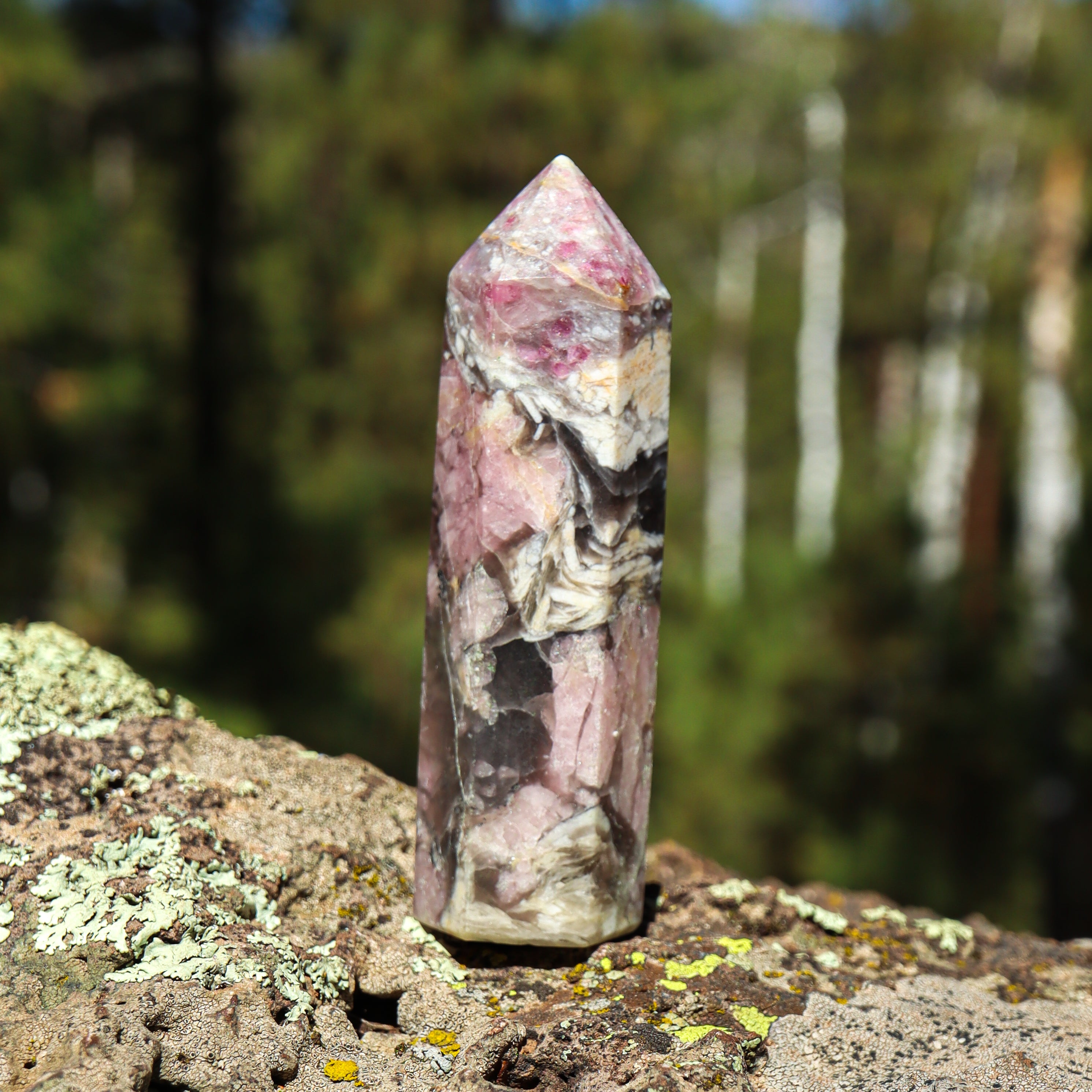Pink Tourmaline in Matrix Point
