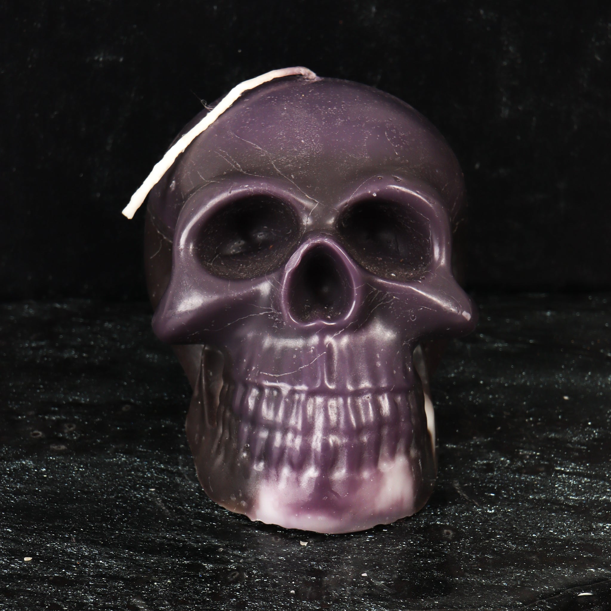Purple Skull Candle