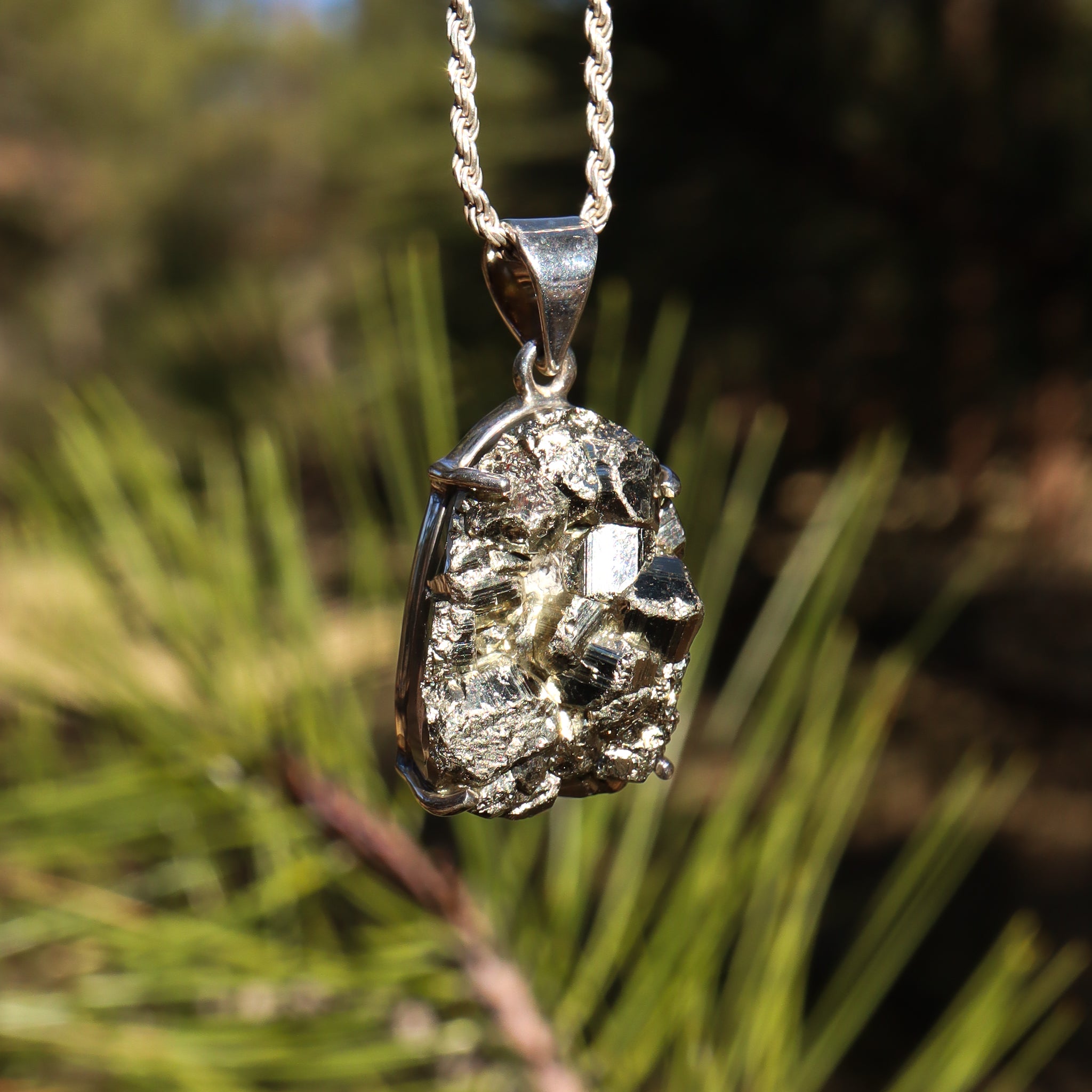 Pyrite Crystal Pendant