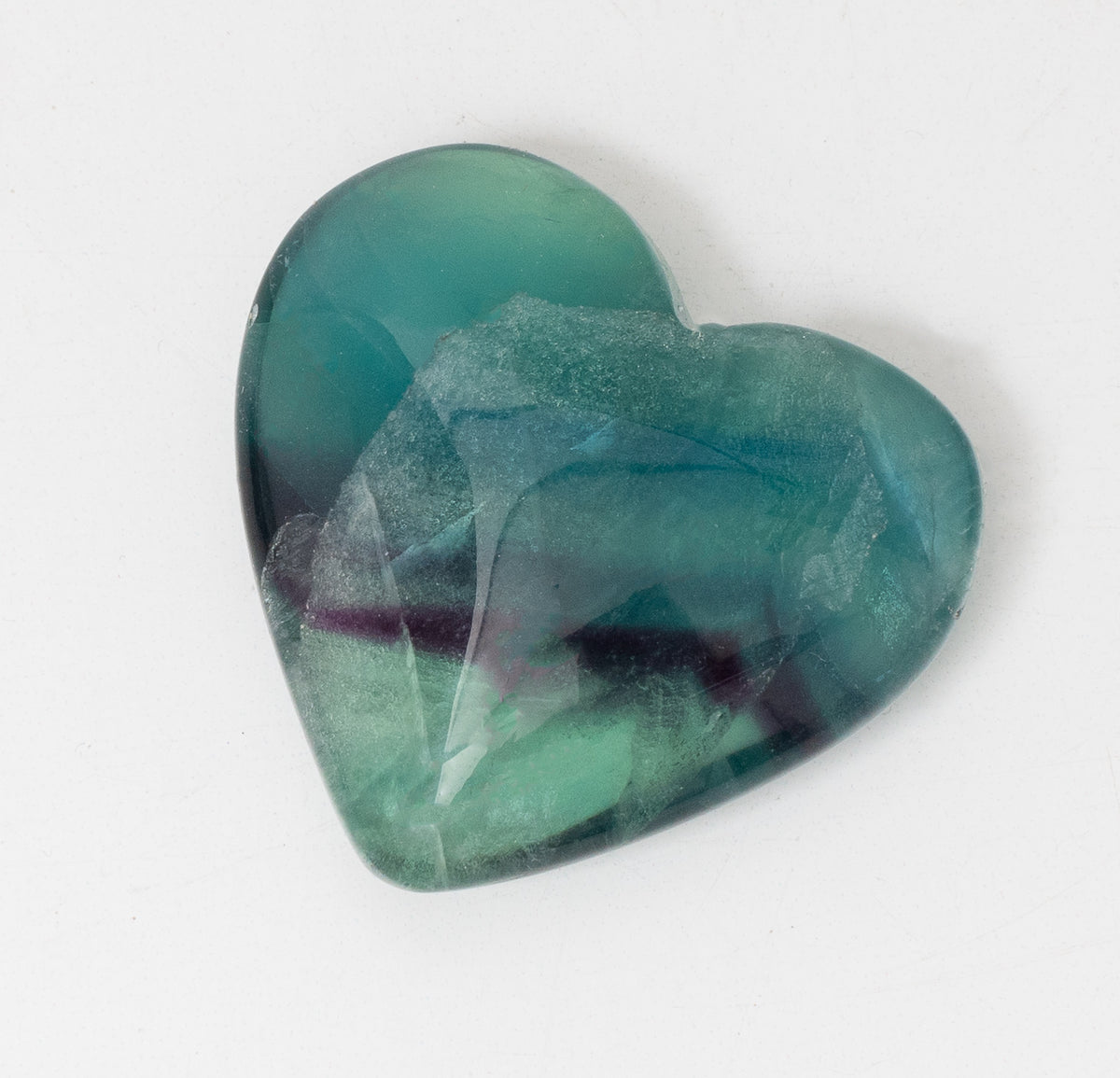 Rainbow Fluorite Heart