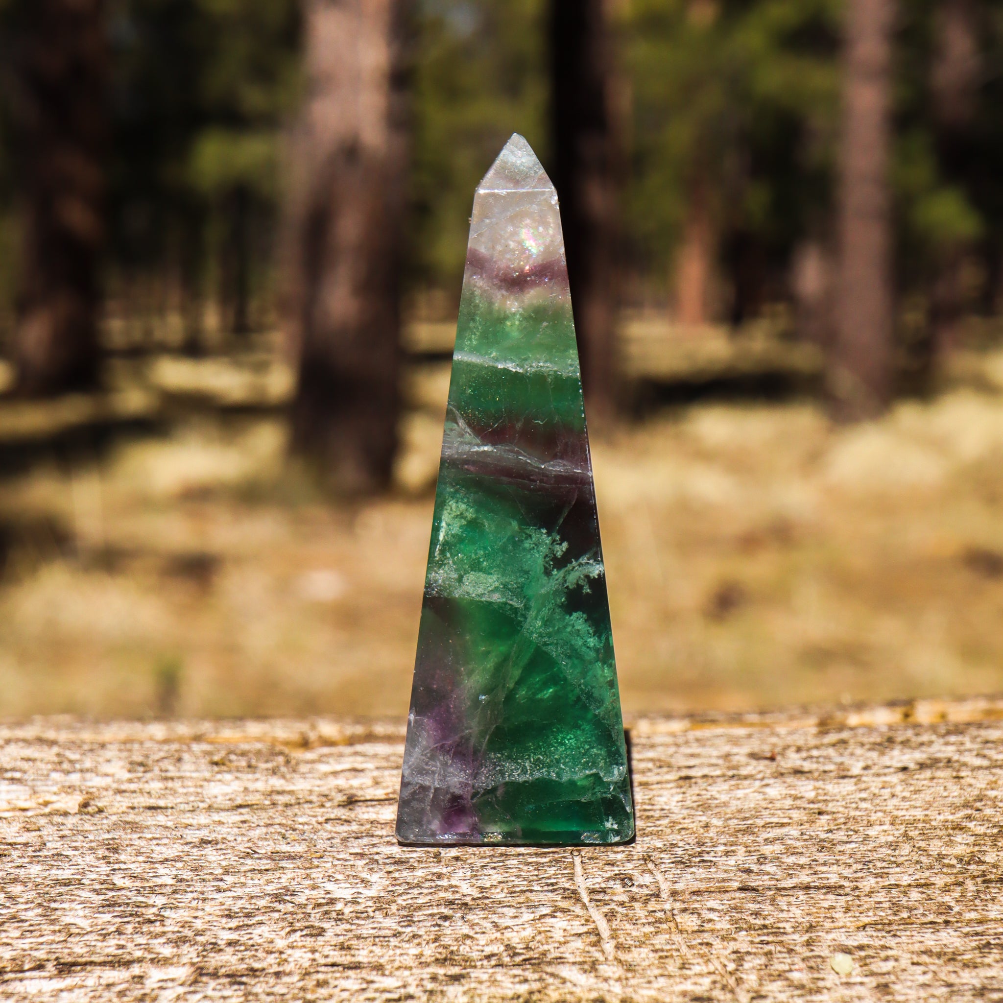 Rainbow Fluorite Obelisk