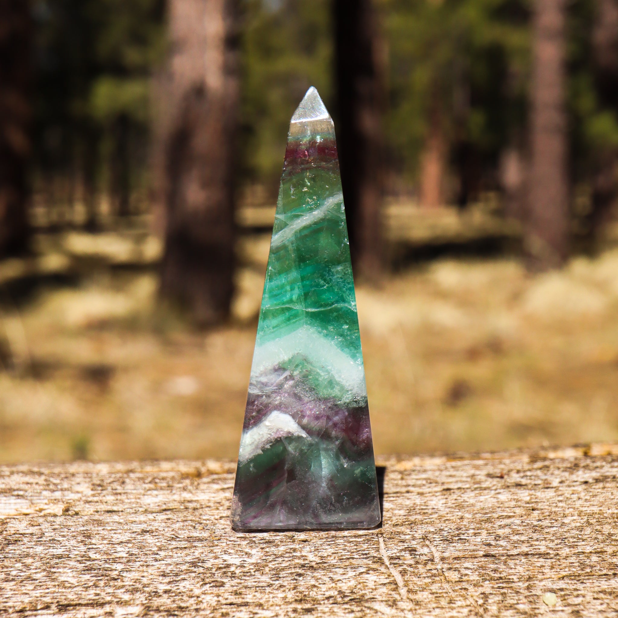 Rainbow Fluorite Obelisk