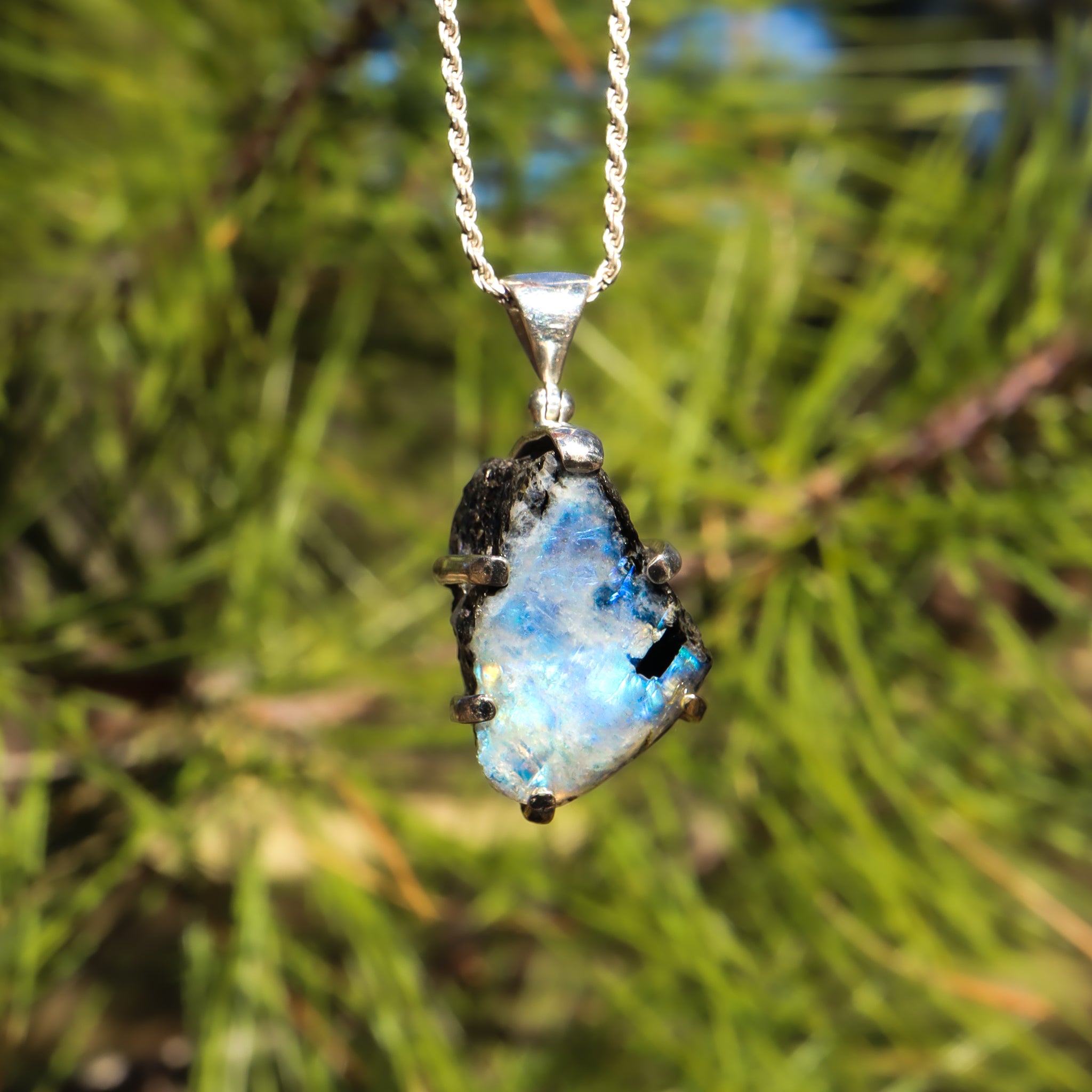 Rainbow Moonstone Pendant