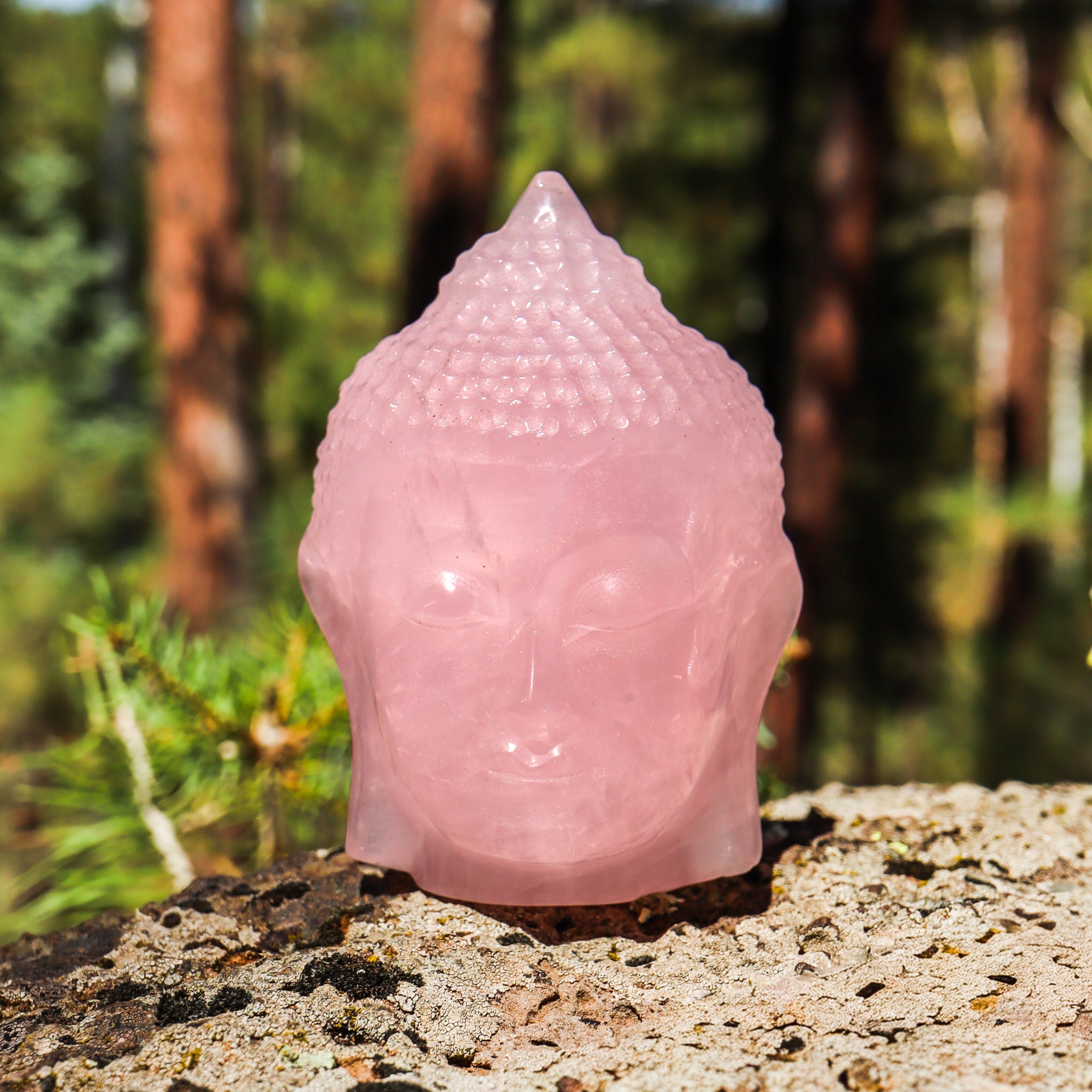 Rose Quartz Buddha Head