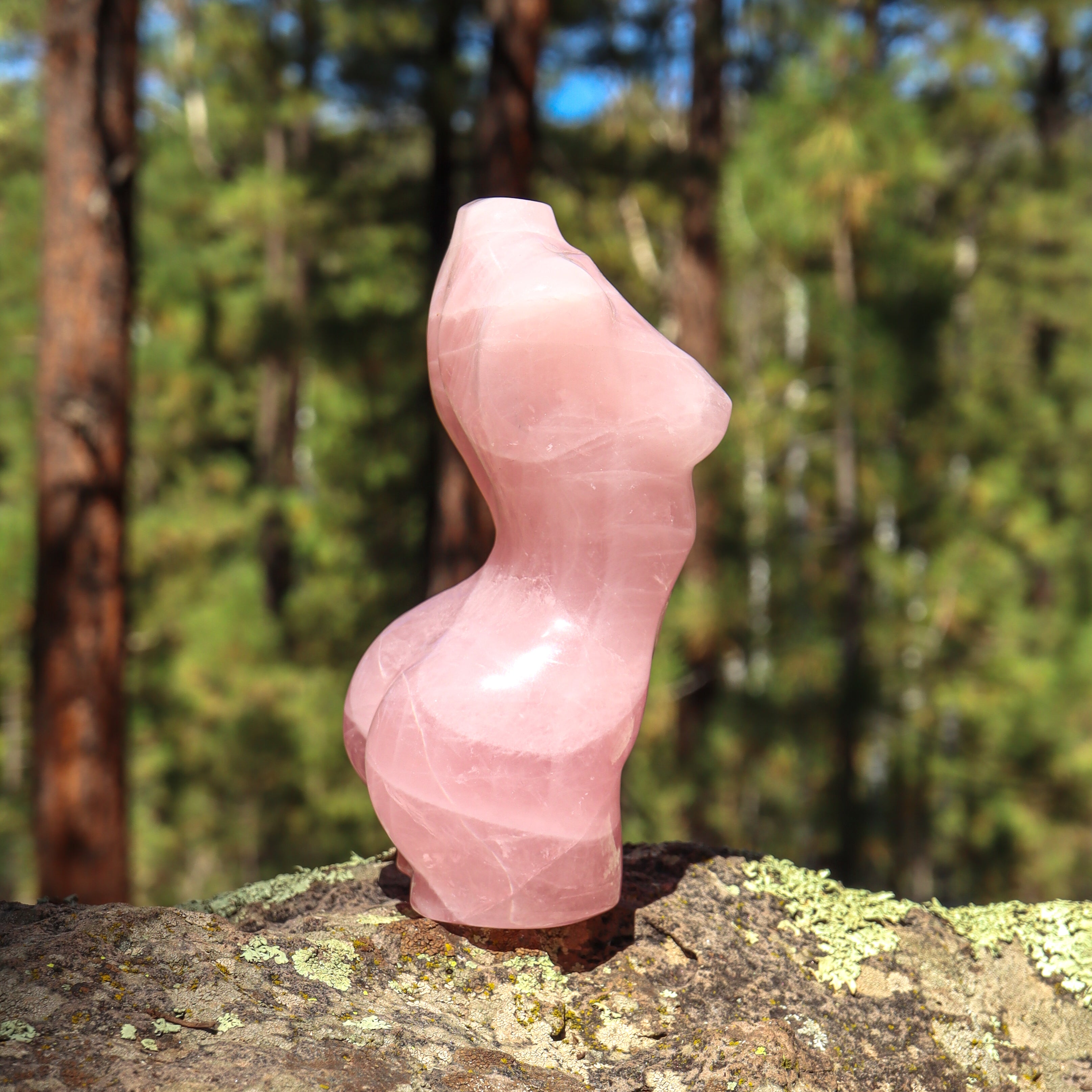 Rose Quartz Goddess Bust