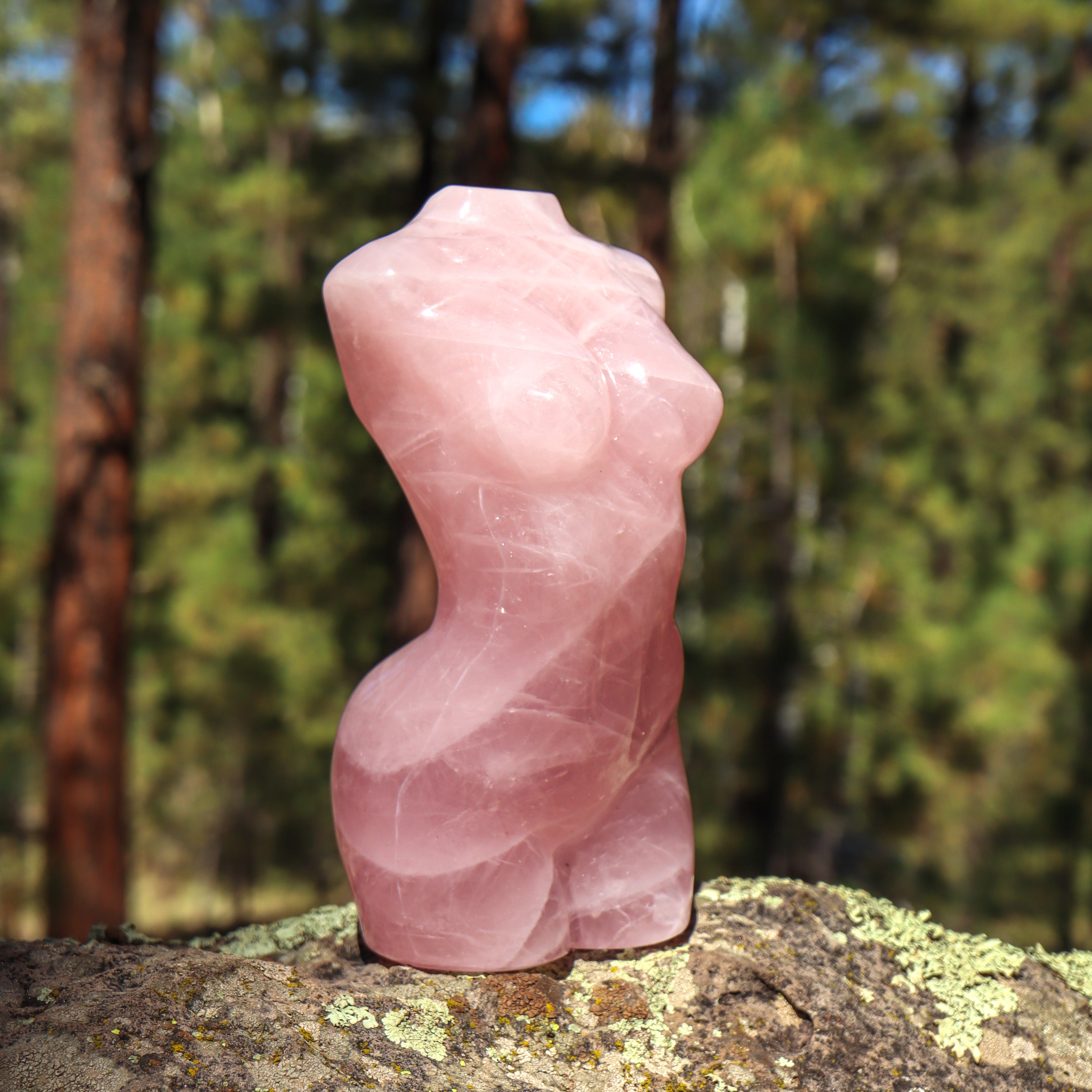Rose Quartz Goddess Bust