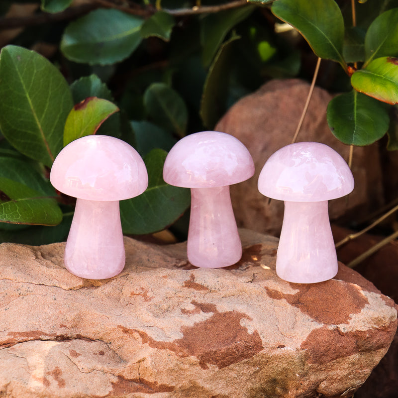 Rose Quartz Mushroom