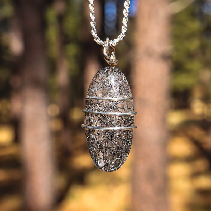 Tourmalinated Quartz Pendant