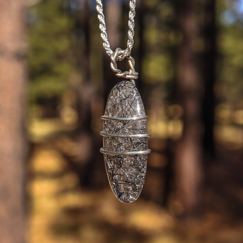 Tourmalinated Quartz Pendant