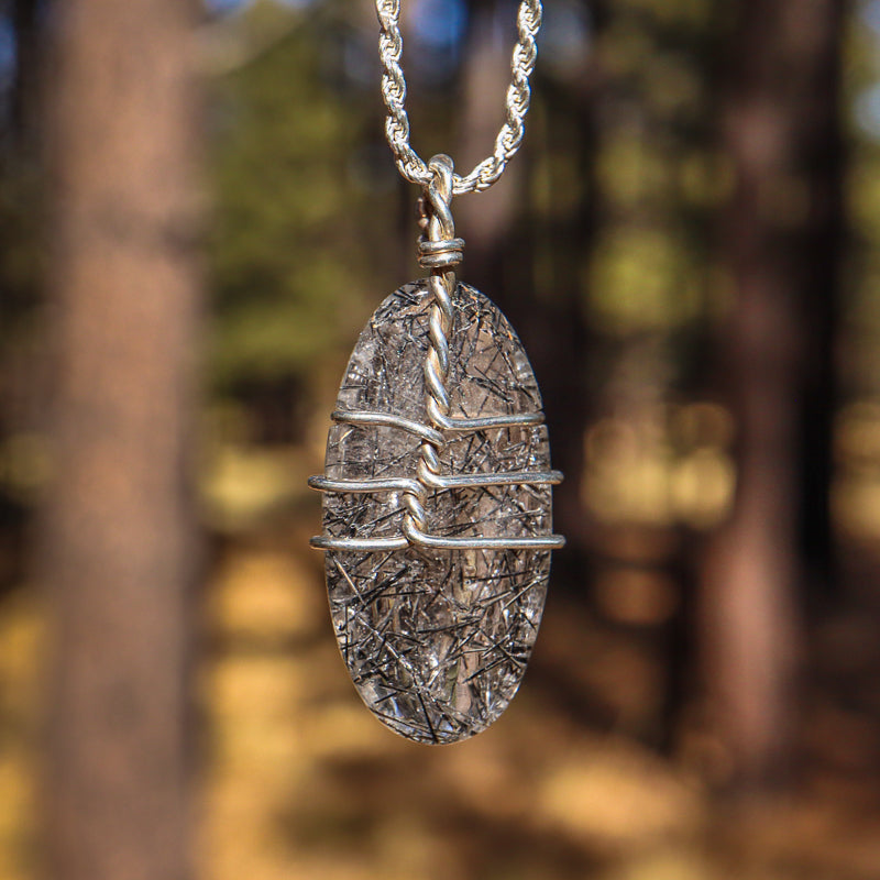 Tourmalinated Quartz Pendant