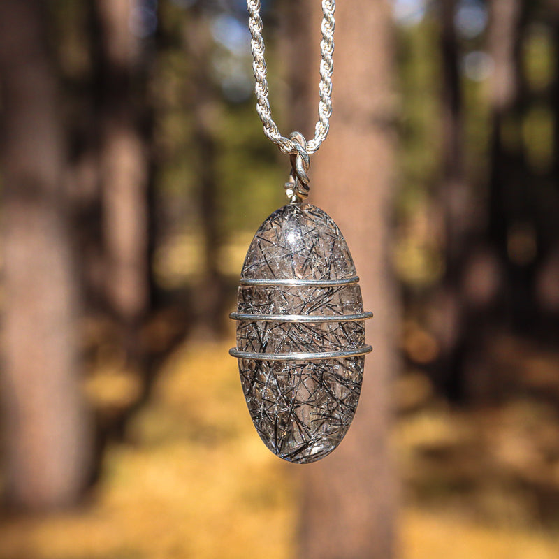 Tourmalinated Quartz Pendant