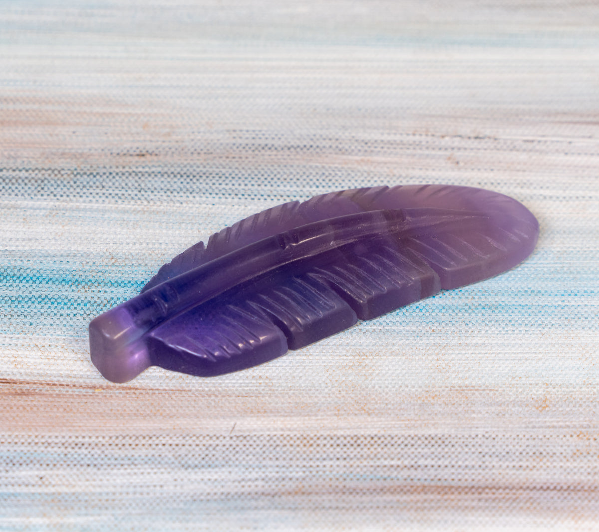 Fluorite Carved Feather