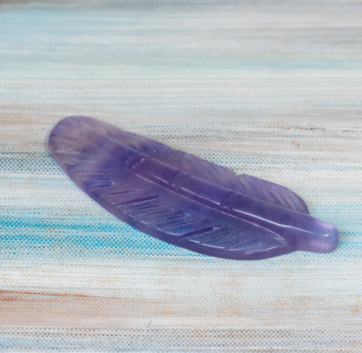 Fluorite Carved Feather