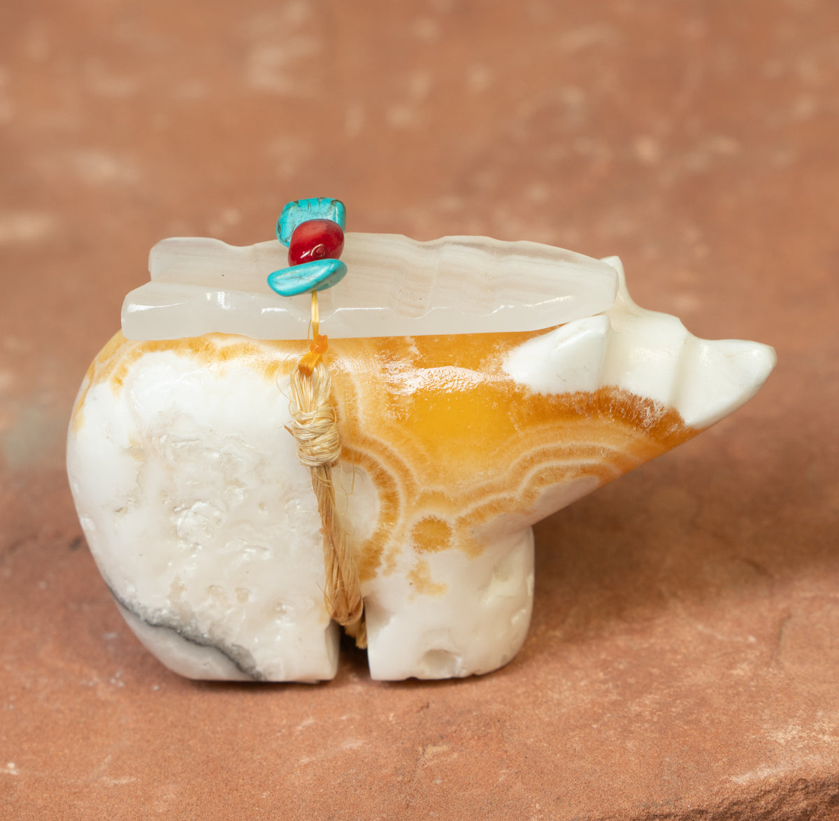 Orange Calcite Bear