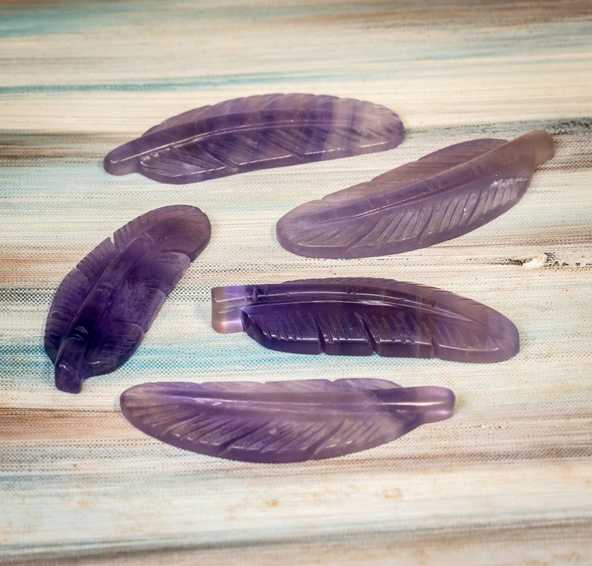 Fluorite Carved Feather