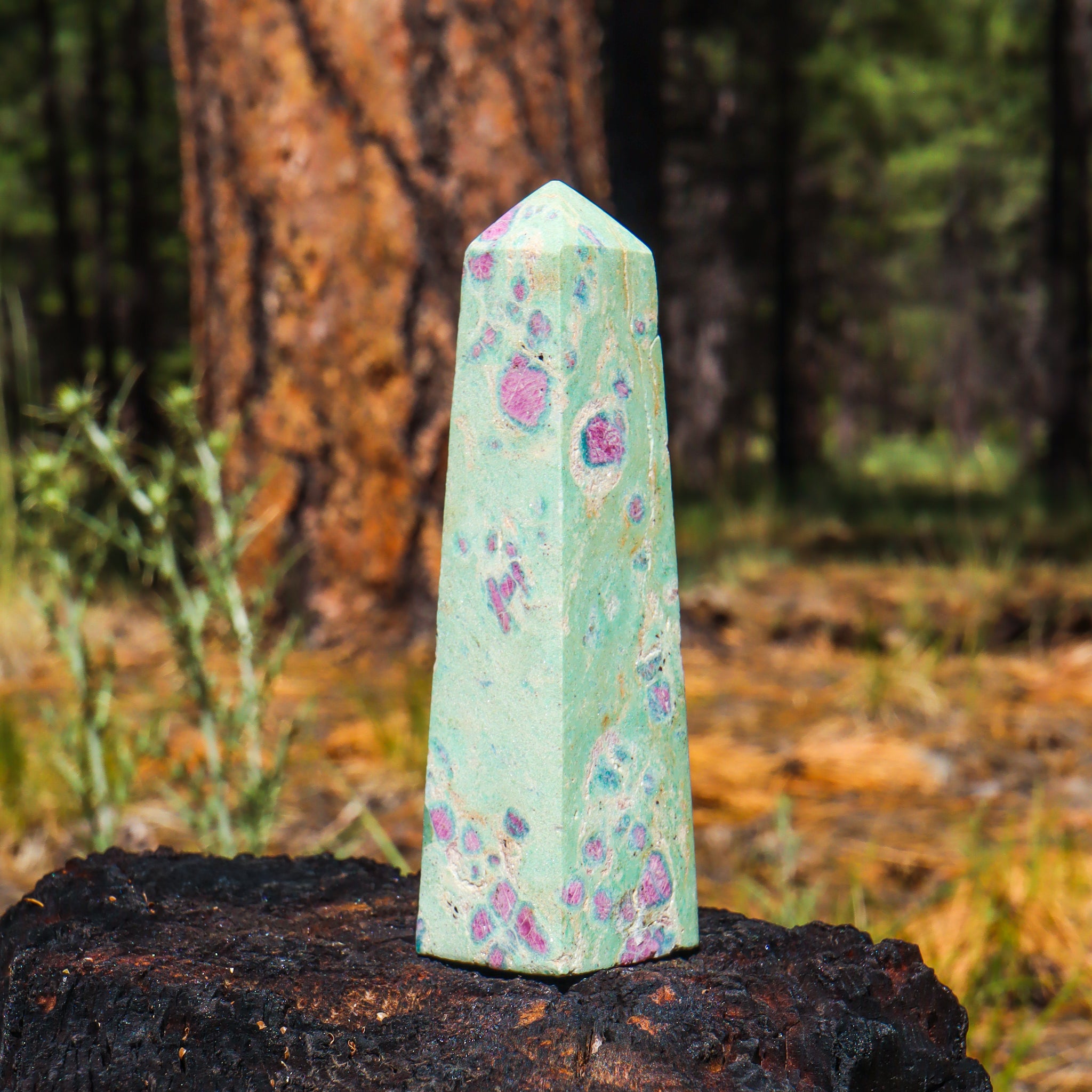 Ruby Fuchsite Obelisk