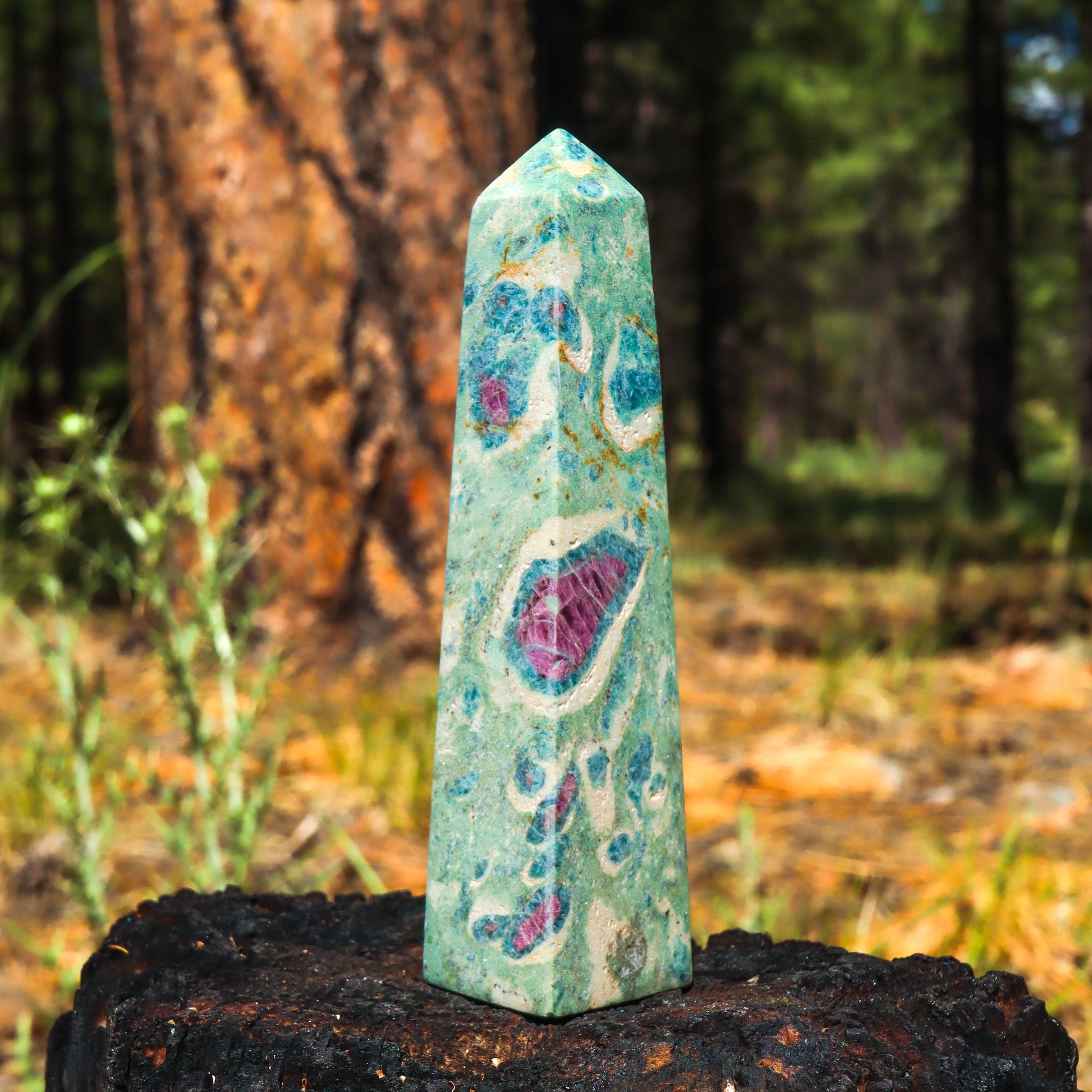 Ruby Fuchsite Obelisk