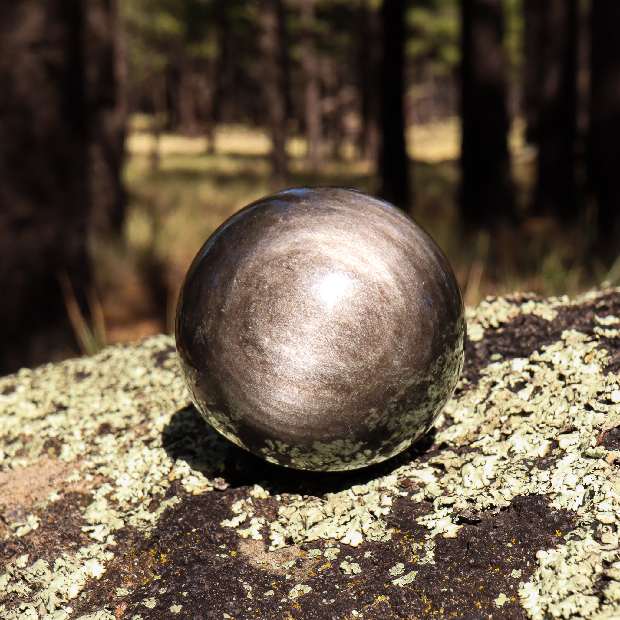 Silver Sheen Obsidian Sphere