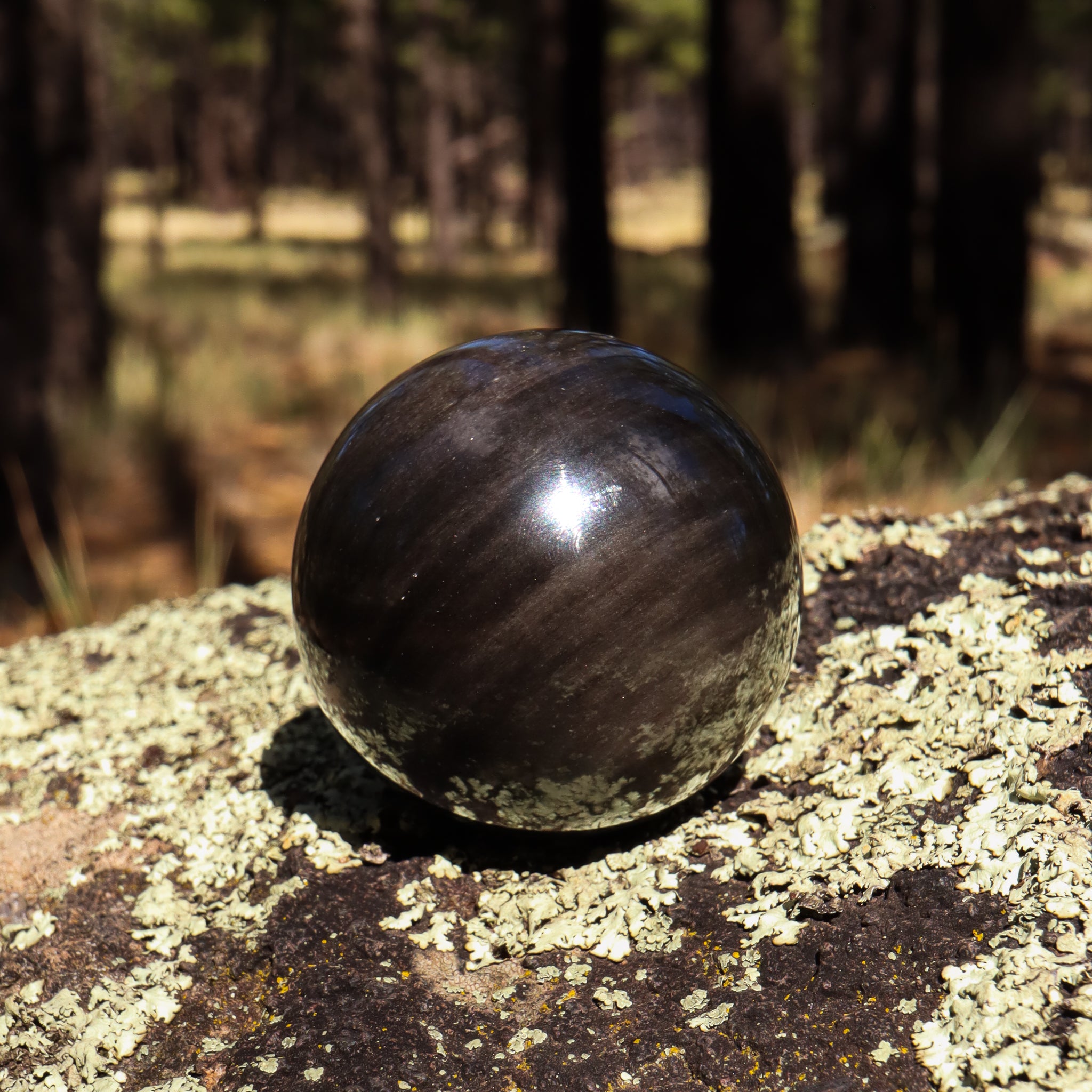 Silver Sheen Obsidian Sphere