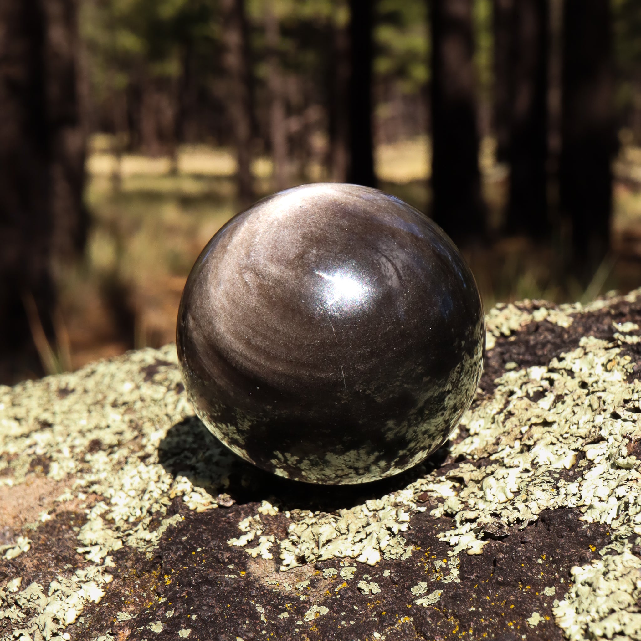 Silver Sheen Obsidian Sphere