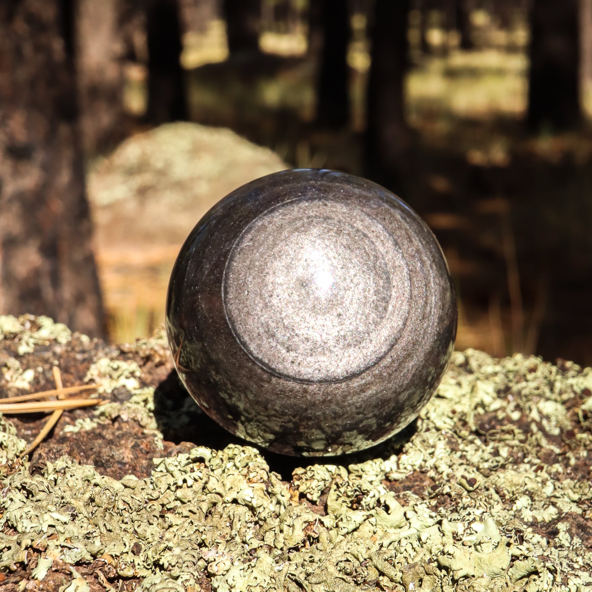 Silver Sheen Obsidian Sphere