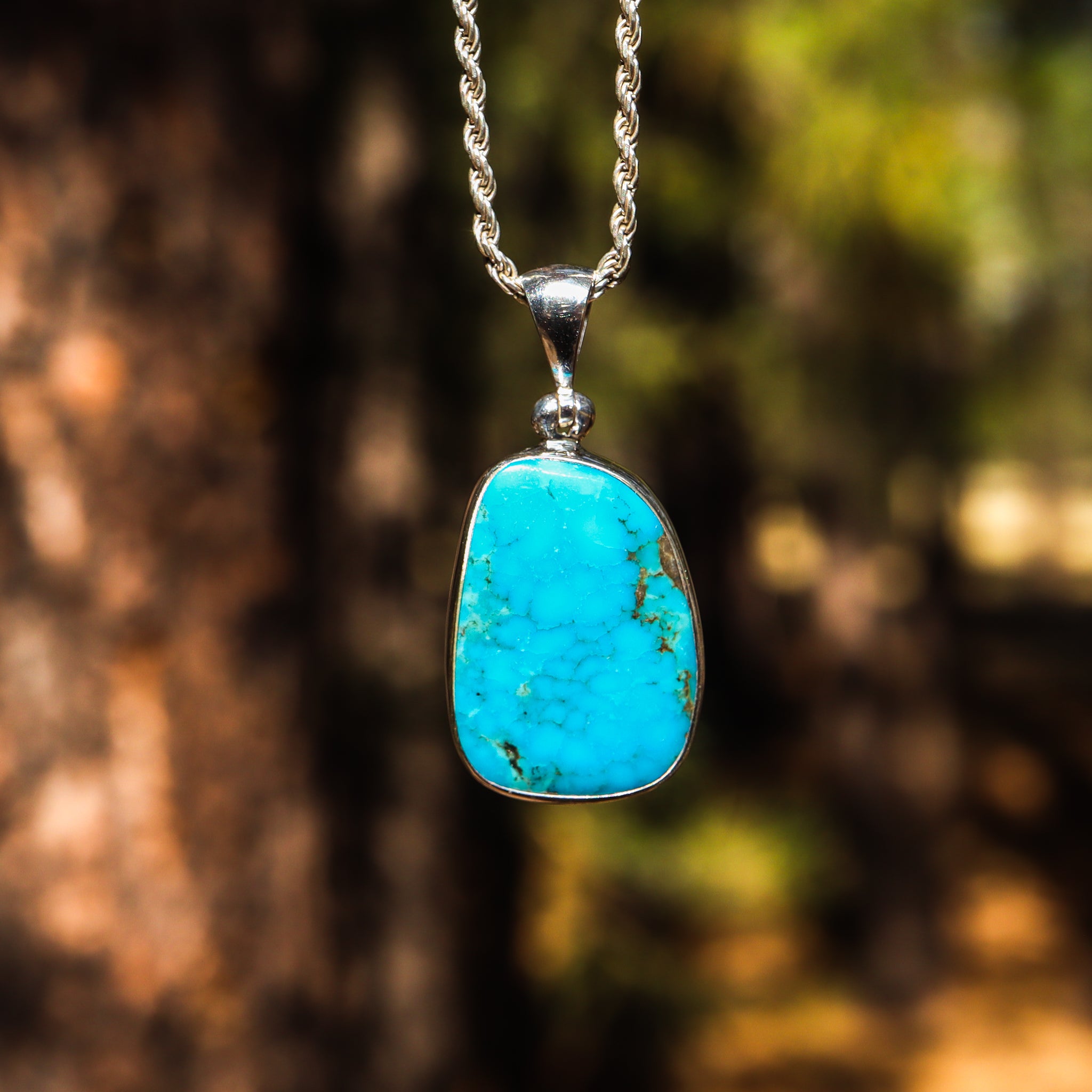 Sleeping Beauty Turquoise Pendant