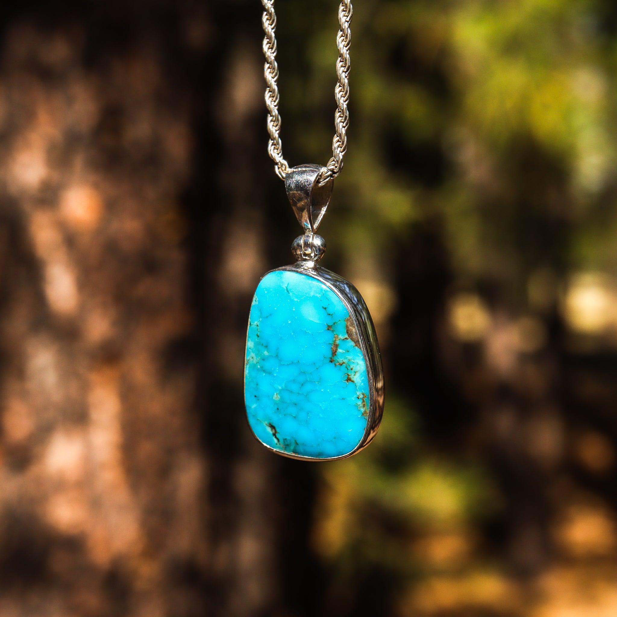 Sleeping Beauty Turquoise Pendant