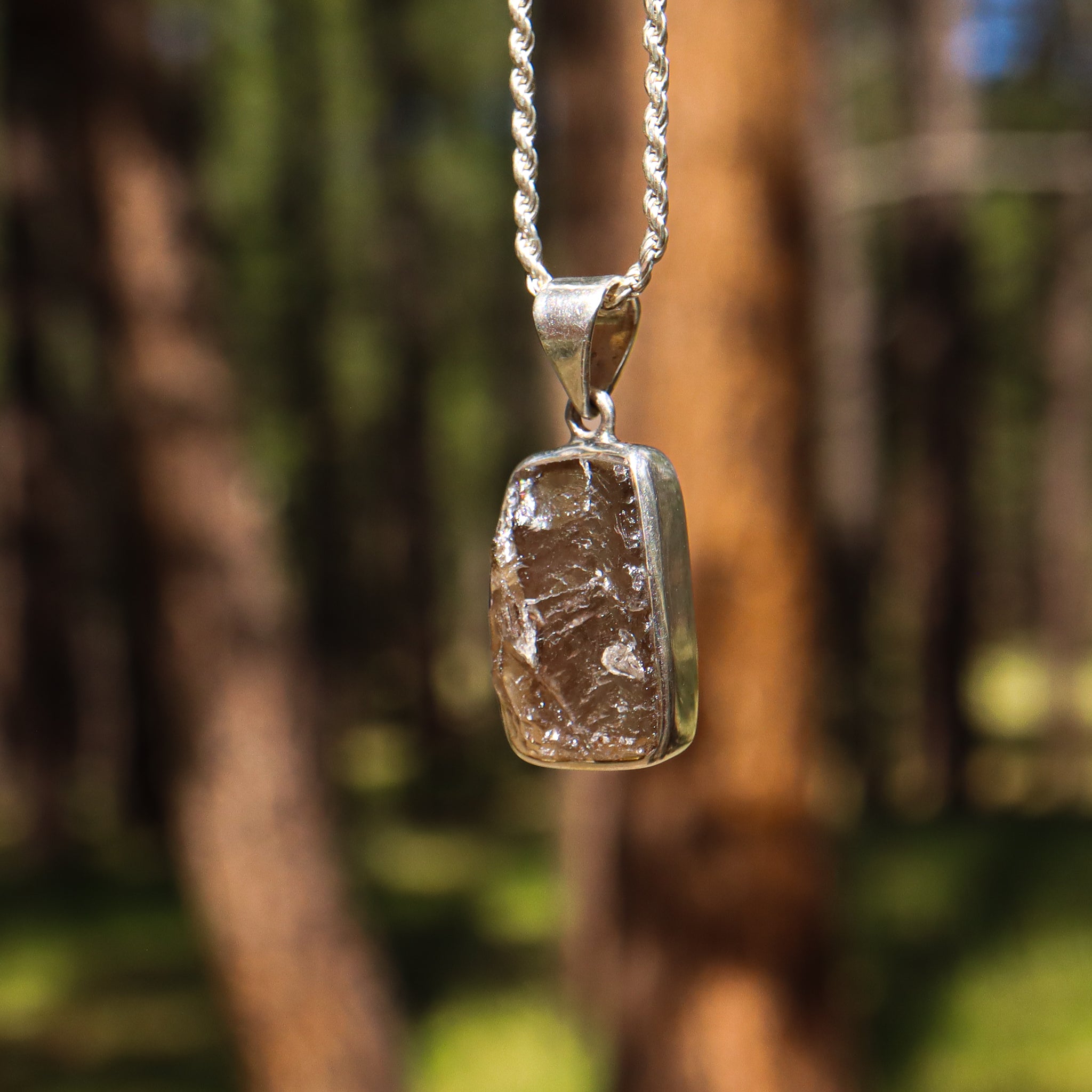 Raw Smoky Quartz Pendant