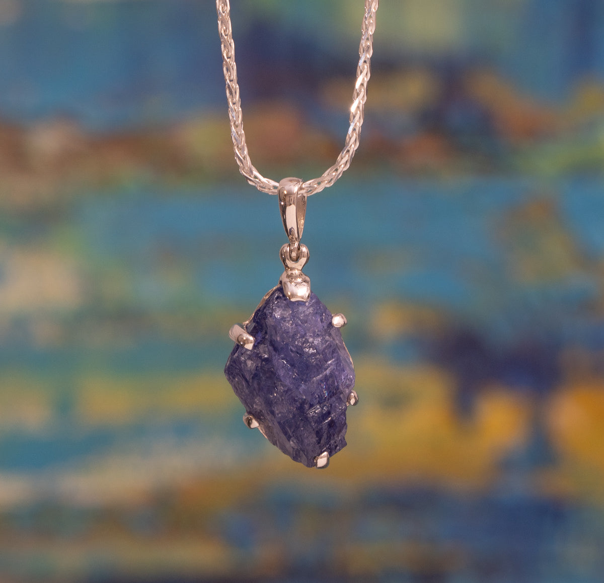 Raw Tanzanite Pendant