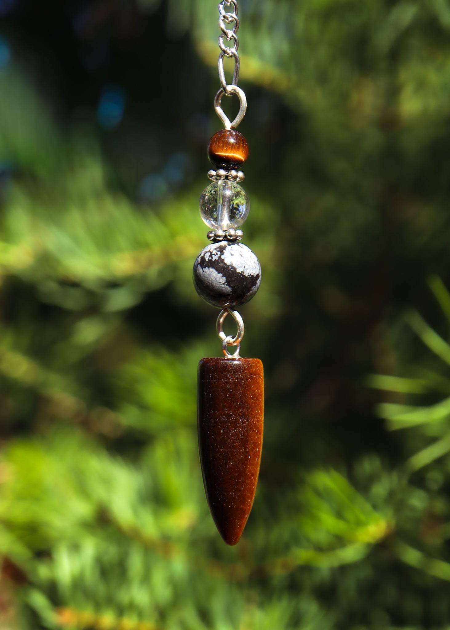 Tiger's Eye Point Pendulum