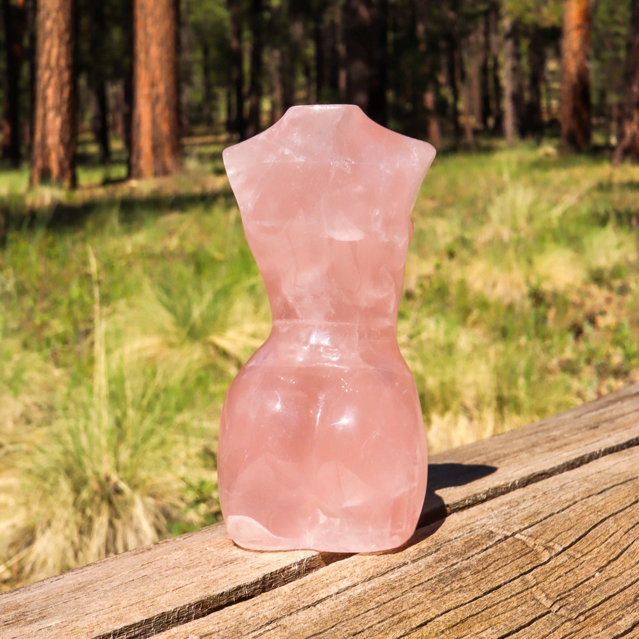 Large Rose Quartz Goddess Bust