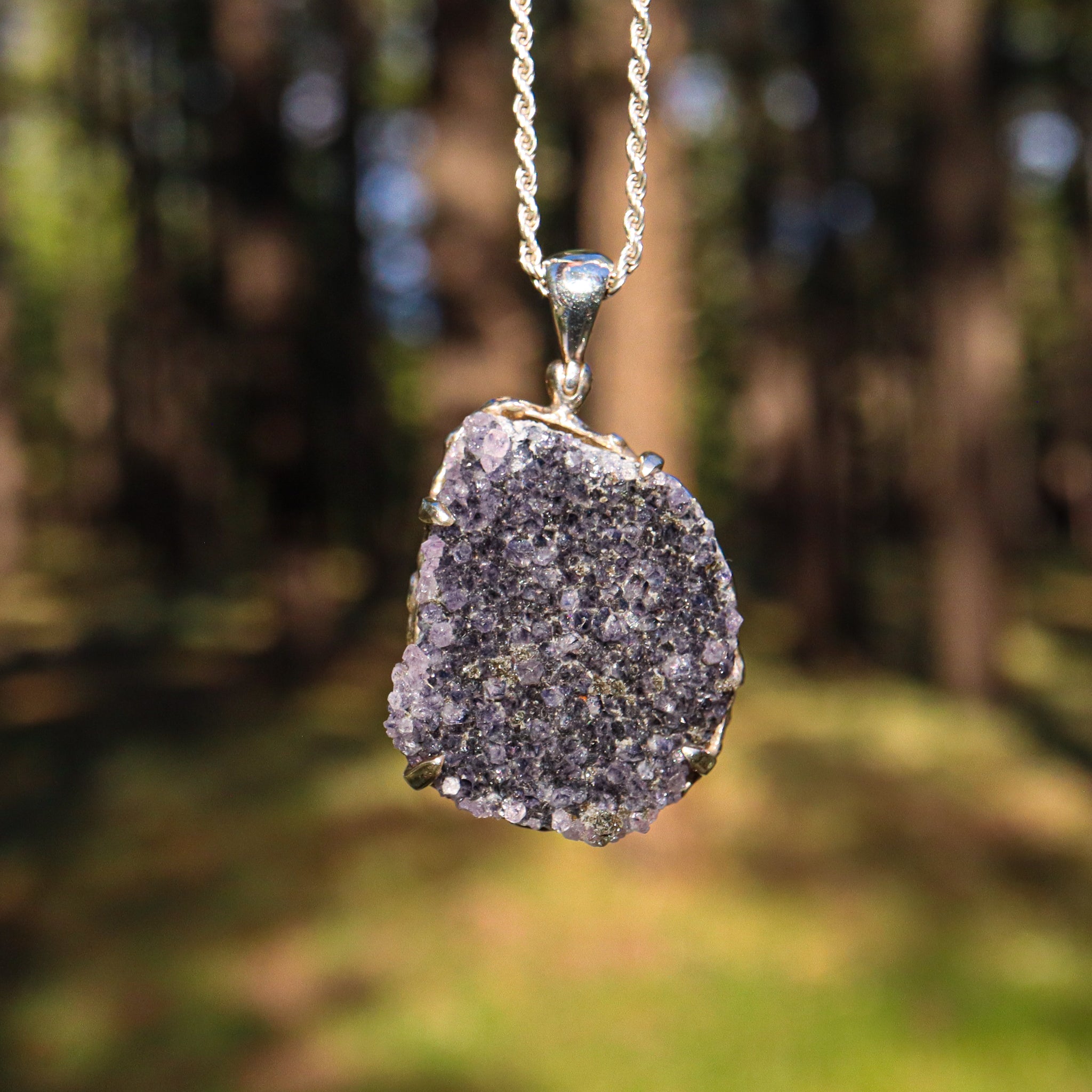 Amethyst Cluster Pendant