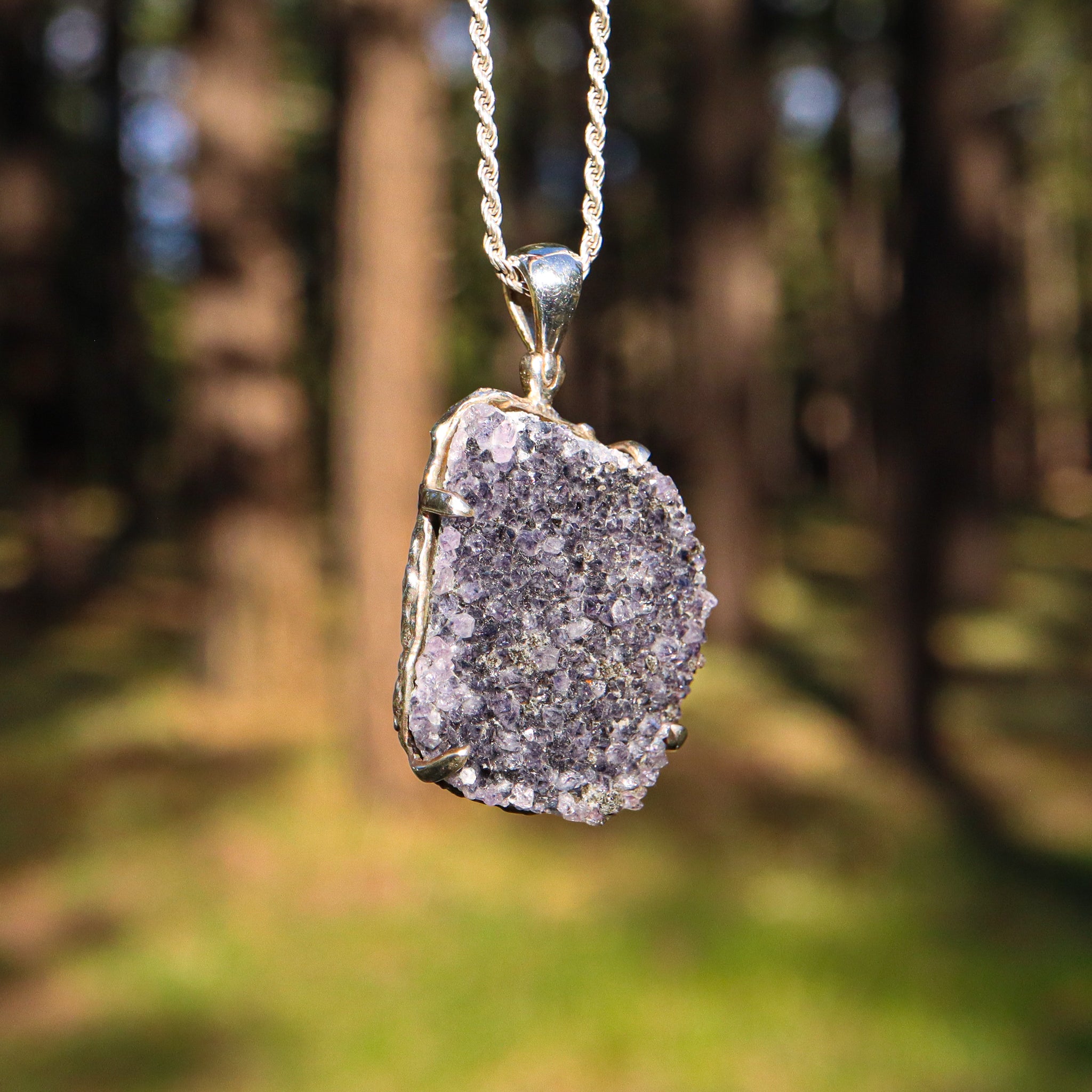 Amethyst Cluster Pendant