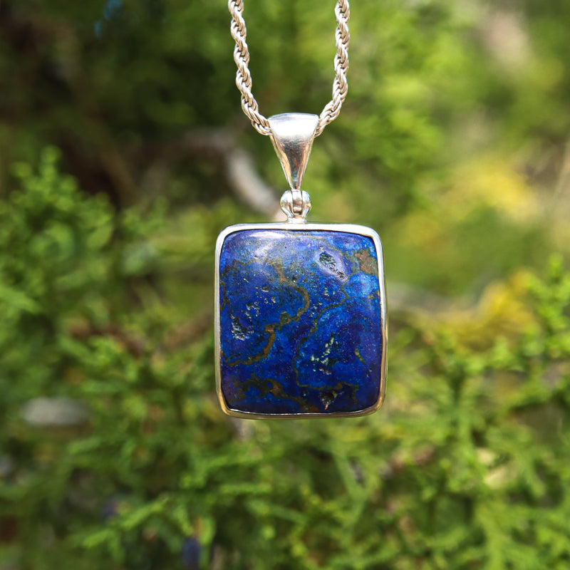 Polished Azurite Pendant