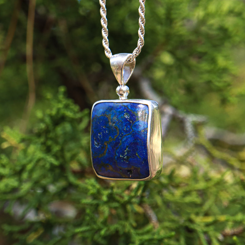 Polished Azurite Pendant