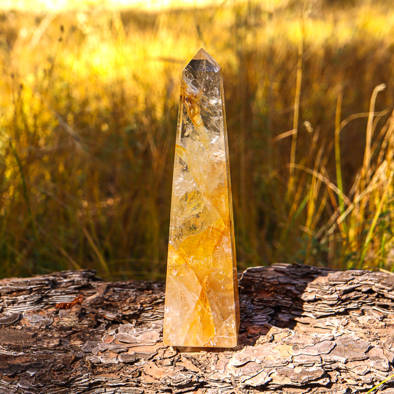 Golden Healer Quartz Obelisk
