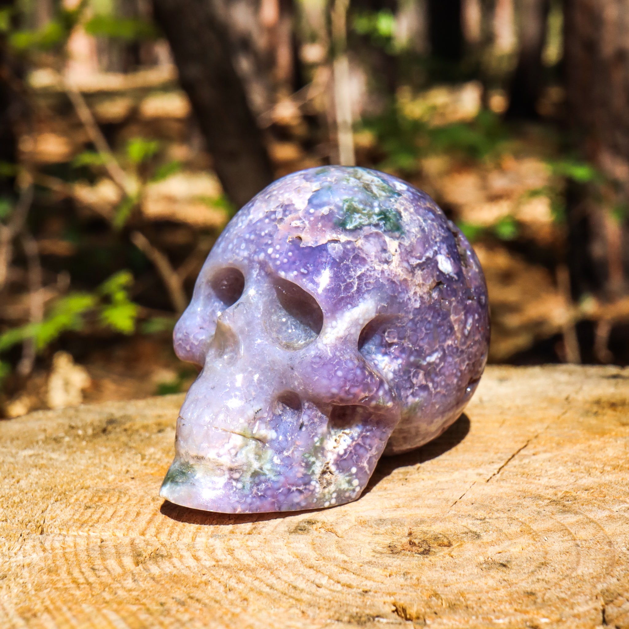 Grape Agate Skull