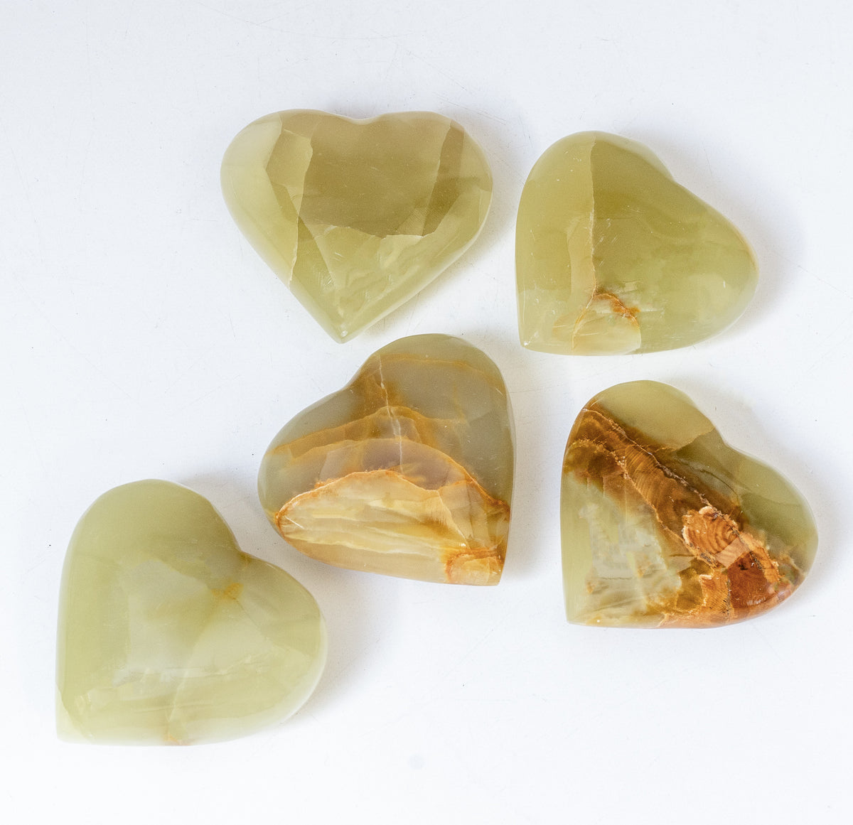 Green Calcite Heart