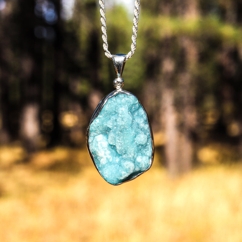 Raw Hemimorphite Pendant