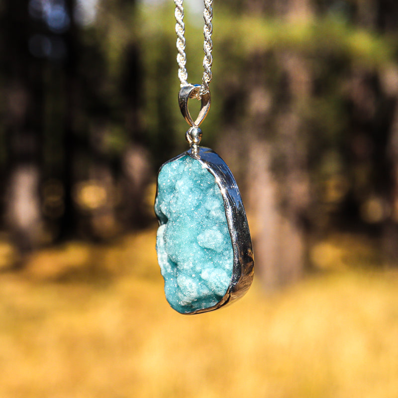 Raw Hemimorphite Pendant