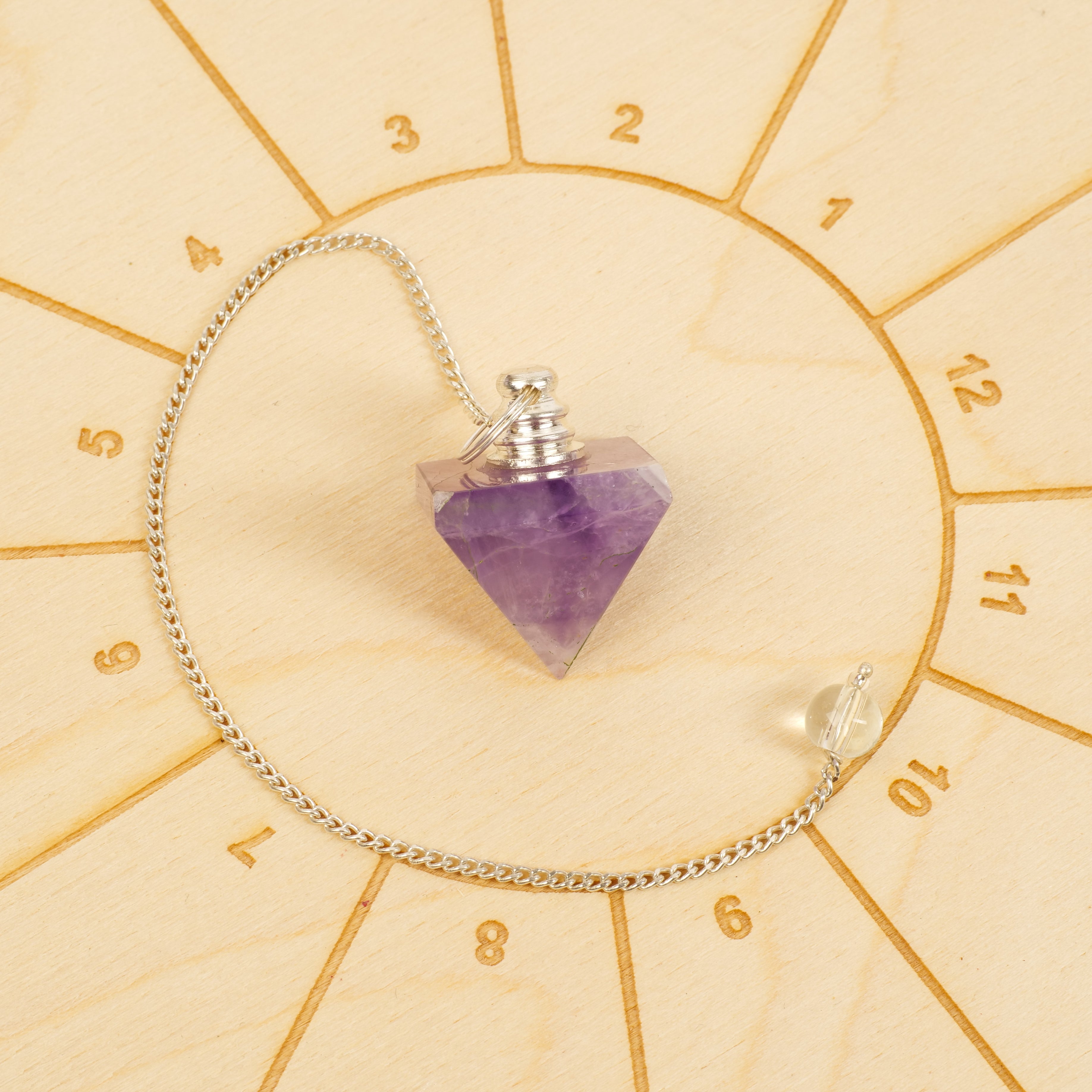 Amethyst pyramid clearance necklace