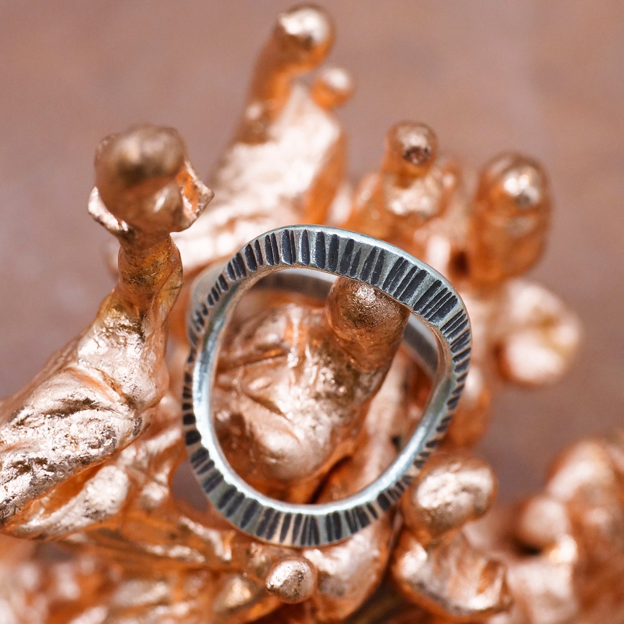Open Circle Stamped Ring Jewelry: Ring Anantara Silver 