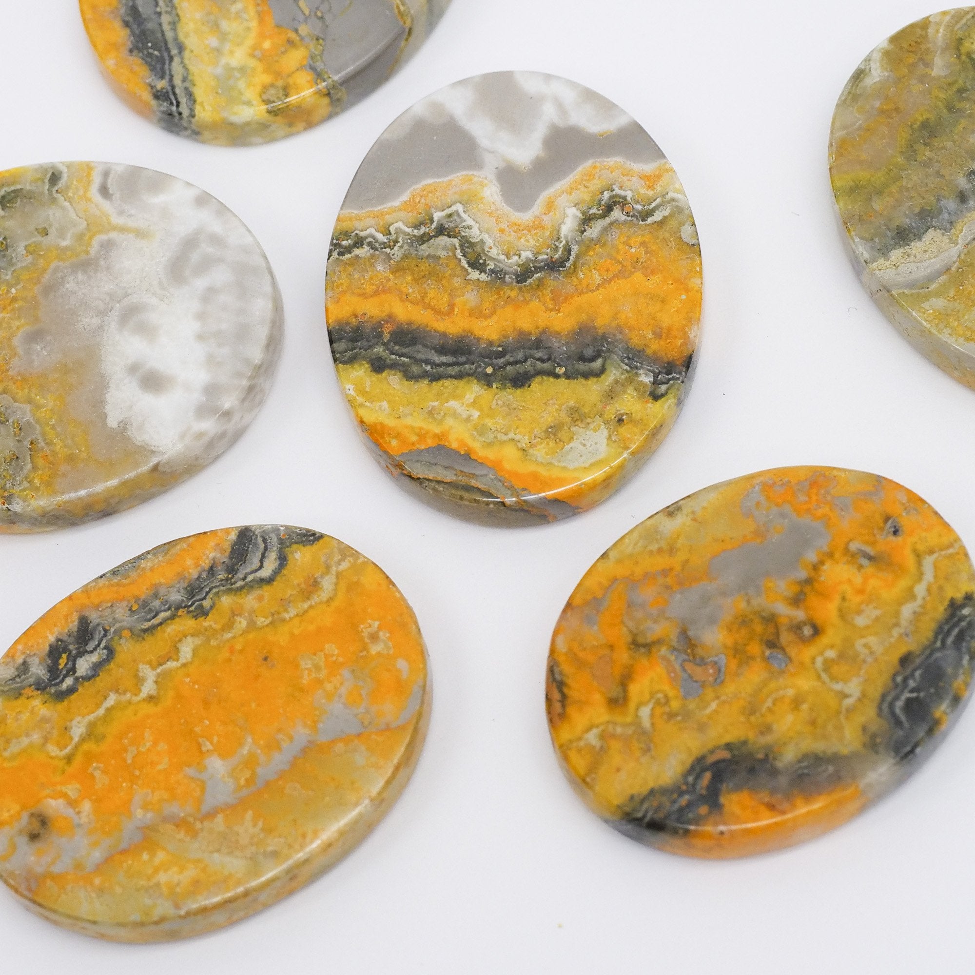 Bumble Bee Jasper Palm Stones Bumble Bee Jasper Palm Stones